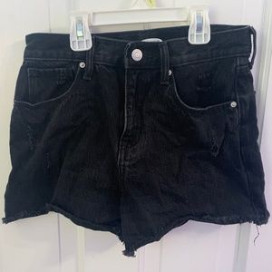 Old Navy Distressed Black Jean Shorts